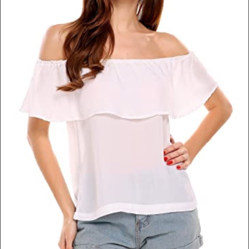 White off shoulder top